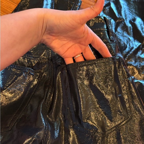 🖤Abercrombie & Fitch Vegan Leather 90s Straight Pant - Picture 12 of 12